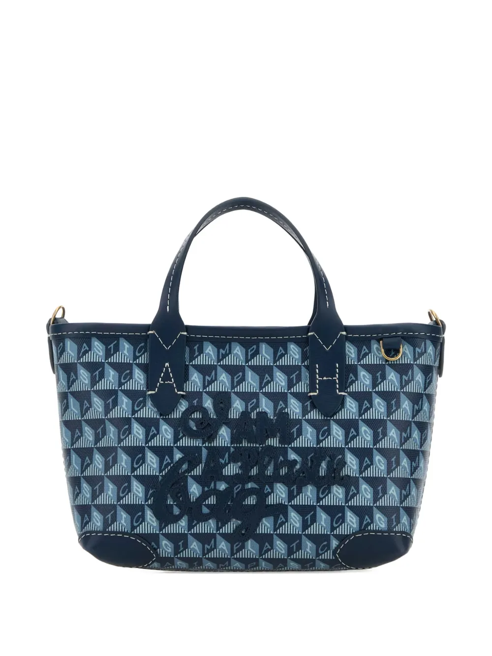Anya Hindmarch geometric-motif tote bag - Blu