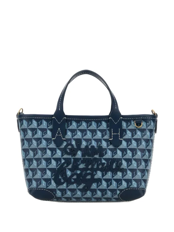Anya Hindmarch Geometric-motif Tote Bag in Blue