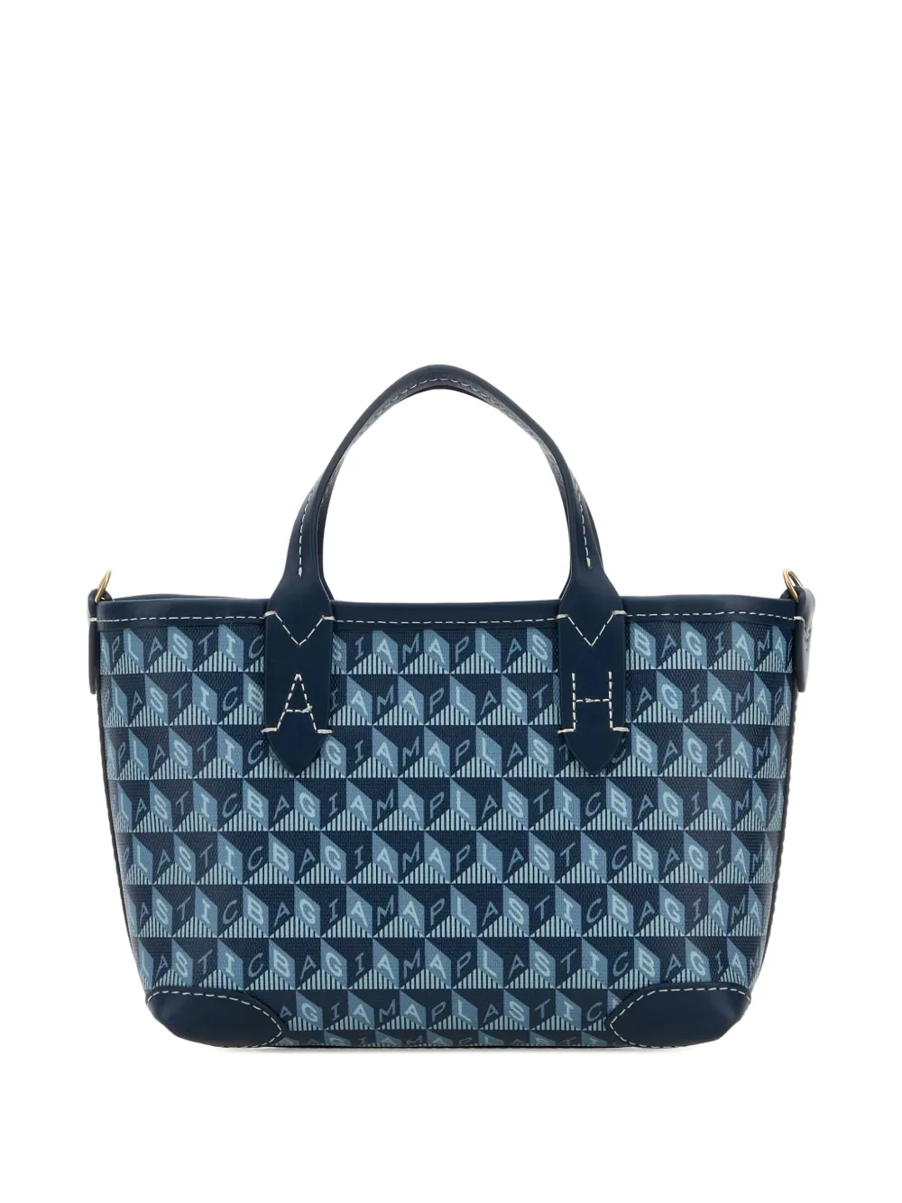 Anya Hindmarch Shopper met geometrisch patroon Blauw
