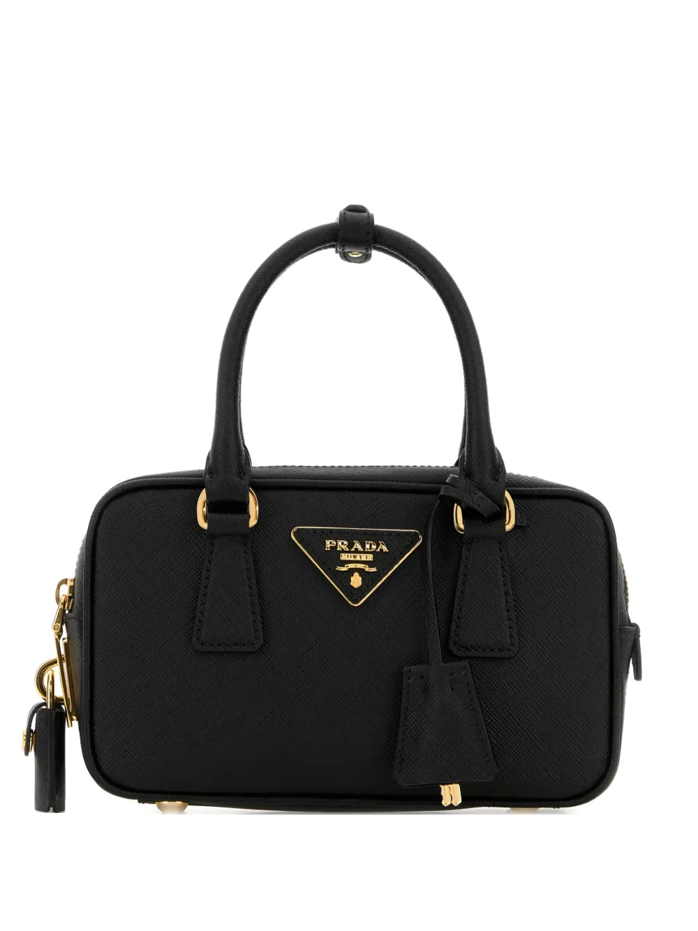 Prada mini Galleria leather top-handle tote bag - Nero