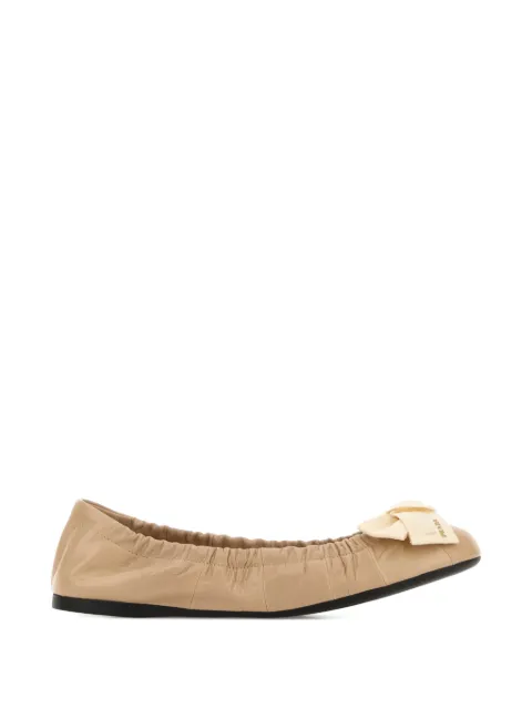 Prada bow ballerina ballet flats
