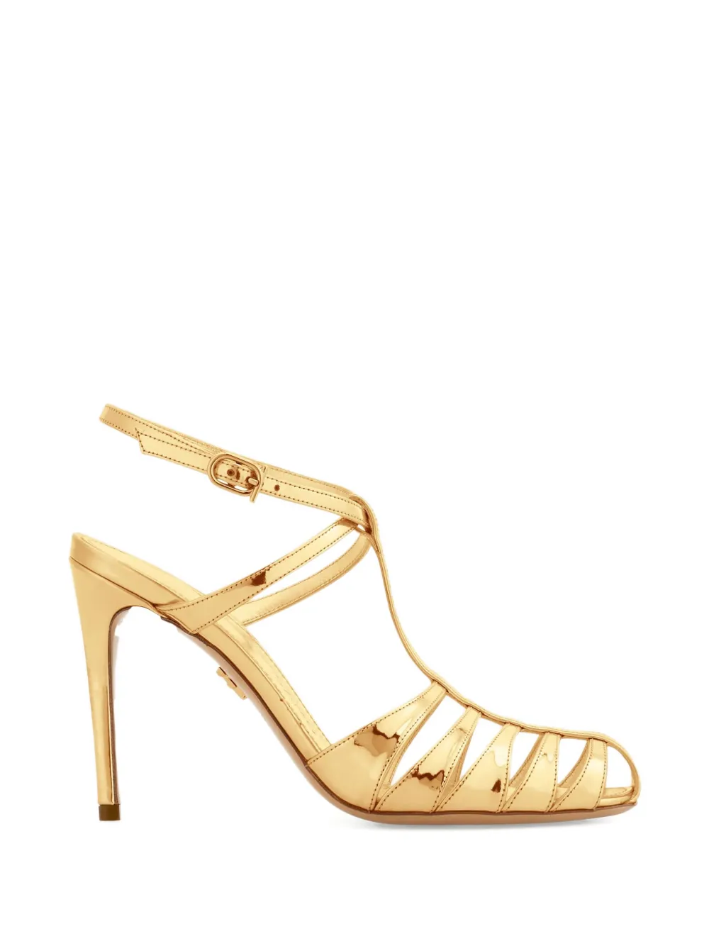 Ferragamo buckle stiletto sandals - Gold