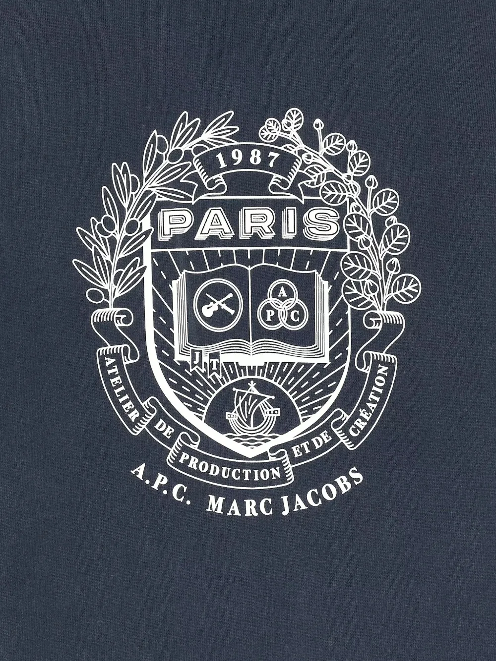  Marc Jacobs X The A.p.c Paris Crew-neck Sweatshirt - Blue 