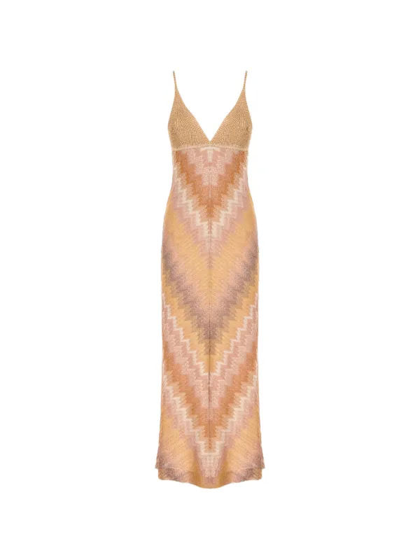 Missoni V-neck Chevron Dress | Neutrals | FARFETCH OM Missoni V-neck Chevron Dress | Neutrals | FARFETCH OM