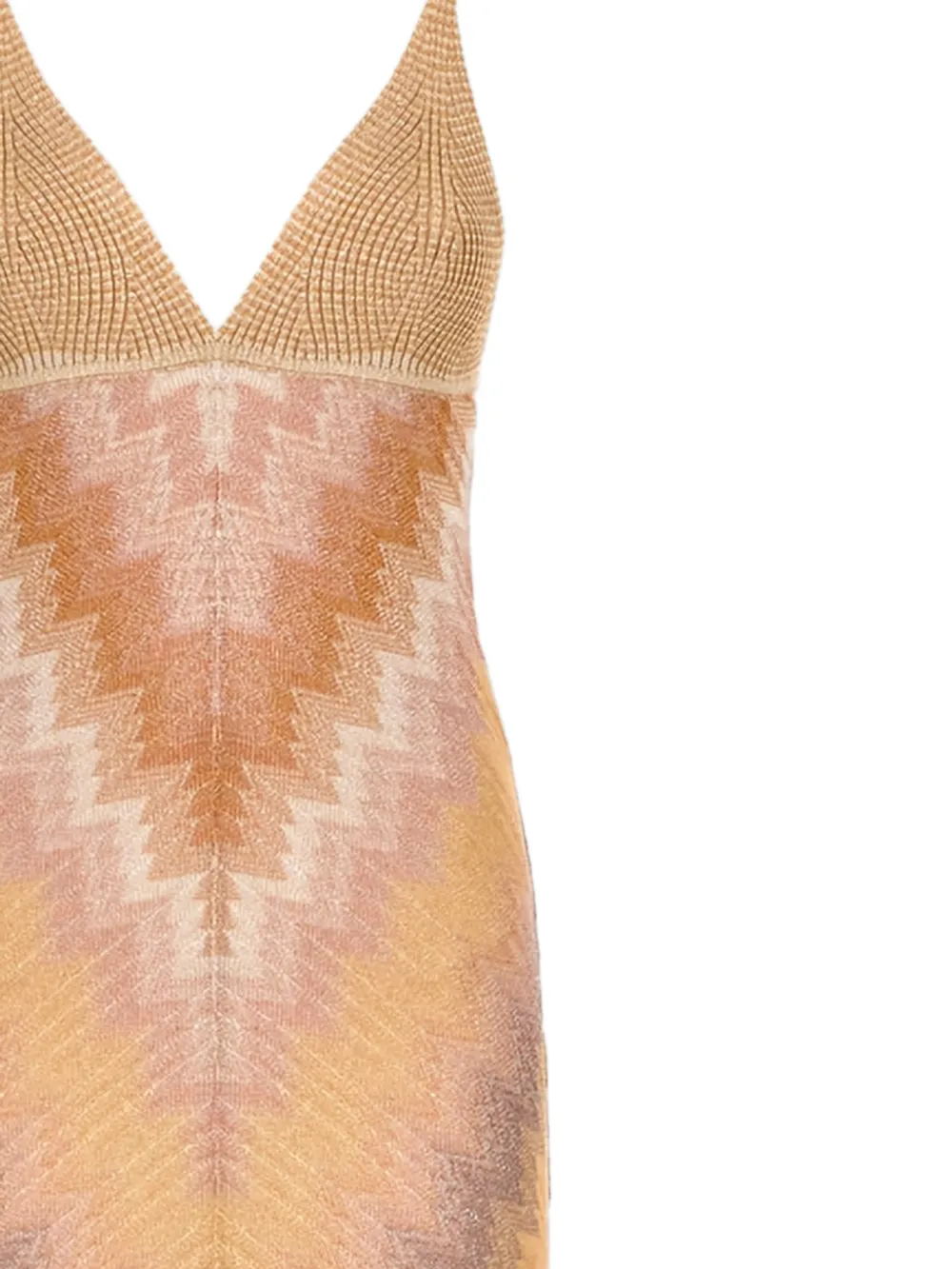 Missoni Midi-jurk met V-hals Beige