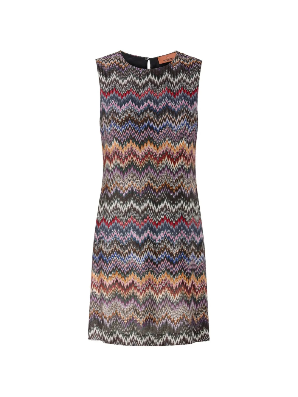 Missoni chevron pattern mini dress - Marrone