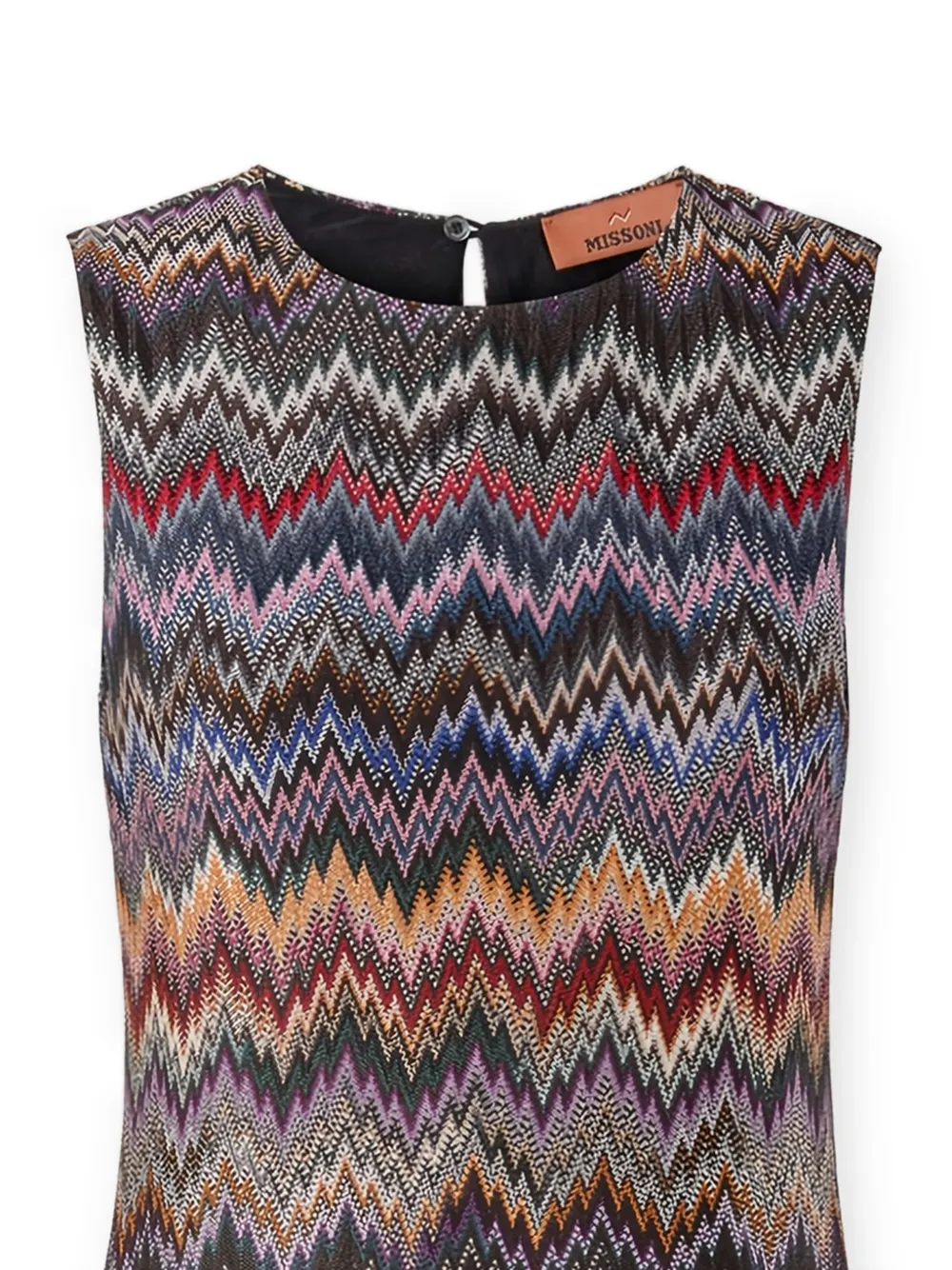  Missoni Chevron Pattern Mini Dress - Brown 