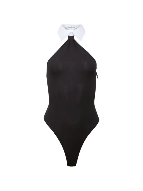 Fleur Du Mal Hannah collar contrasting panel bodysuit