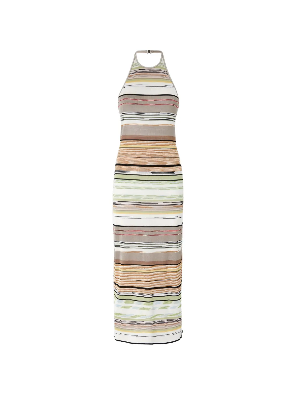 Missoni striped halterneck dress - Toni neutri