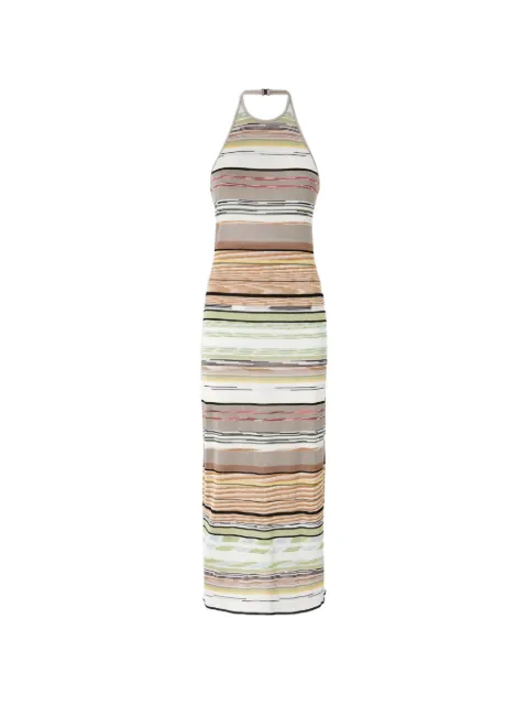 Missoni vestido a rayas con cuello halter