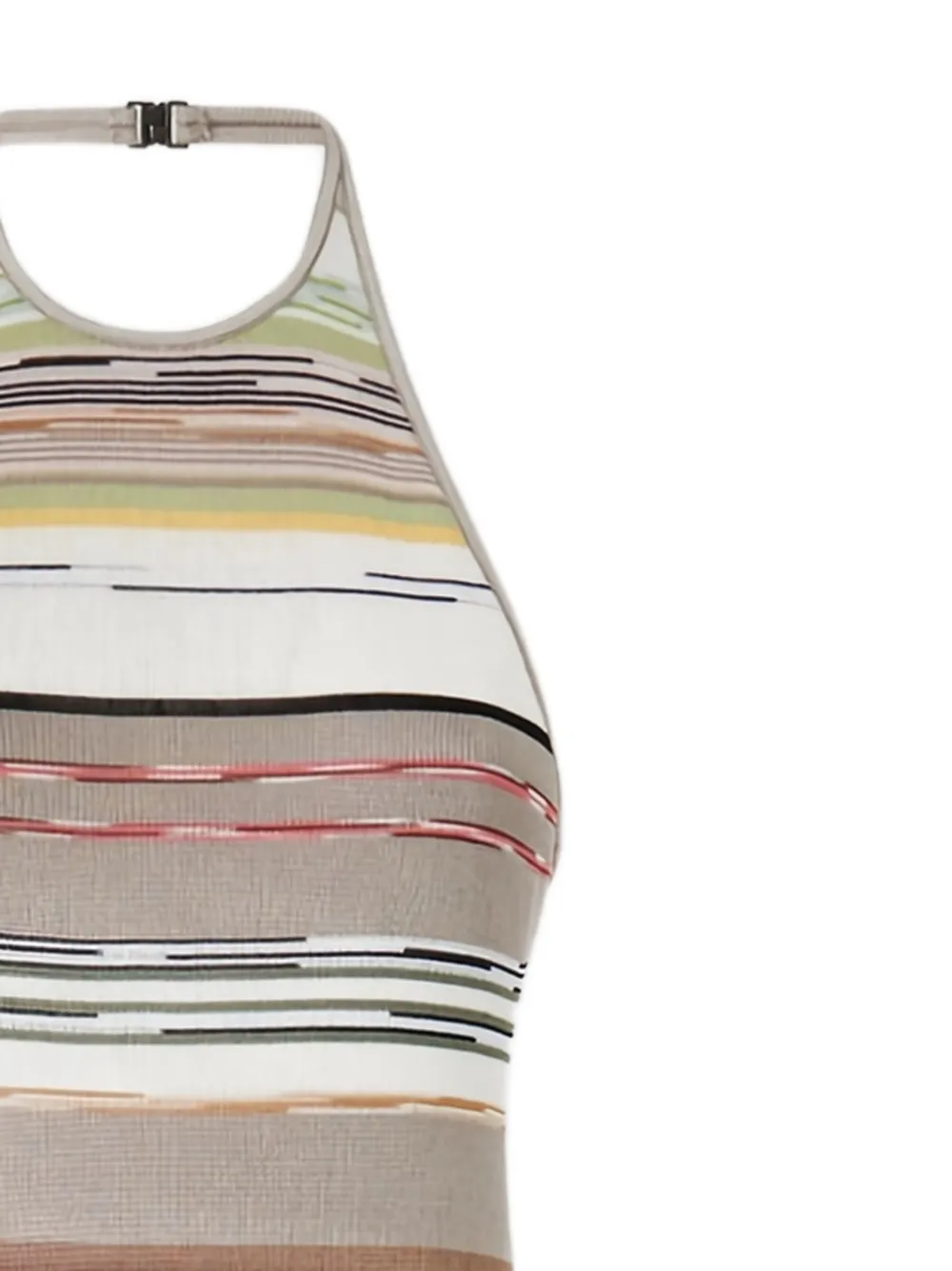 striped halterneck dress