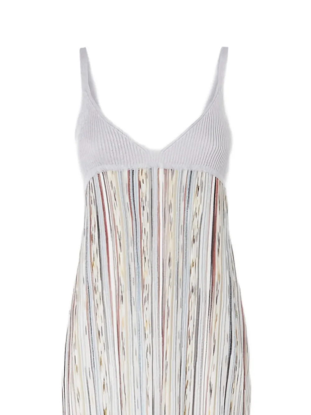 Missoni Mouwloze avondjurk met vlammen-effect Wit