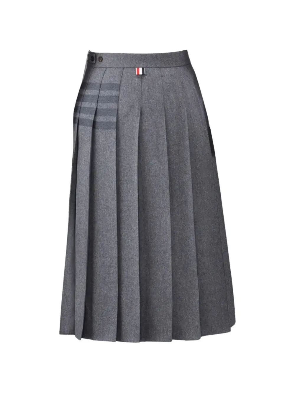  Thom Browne Pleated Stripe Skirt - Grey 