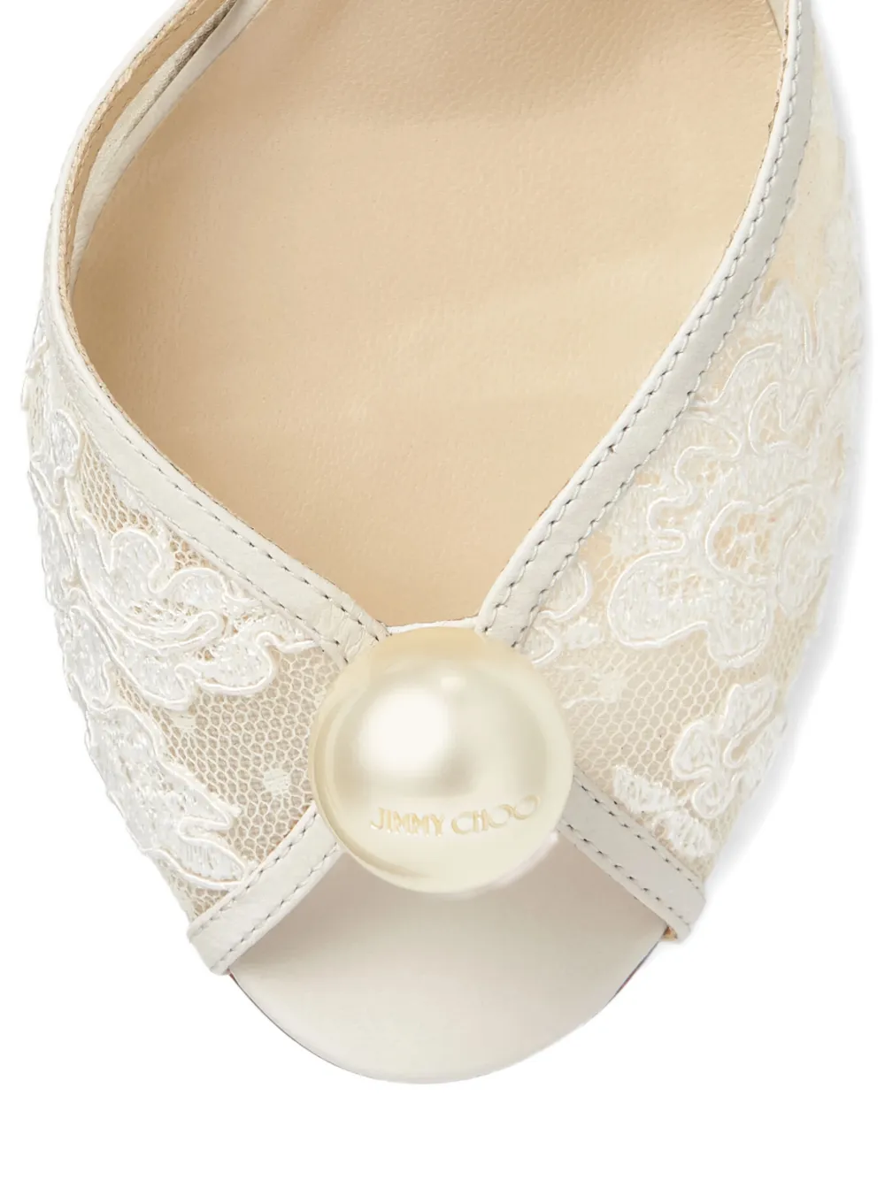 Jimmy Choo Sandalen met parel Wit