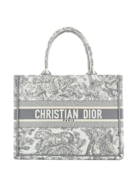 Christian Dior Pre-Owned ブック エンブロイダリー キャンバス ミディアム ハンドバッグ