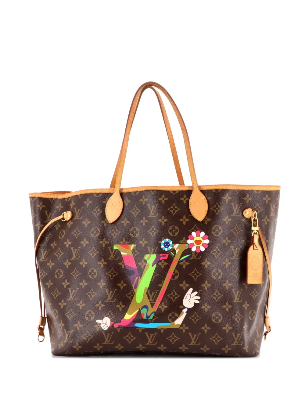 Louis Vuitton Pre-Owned Neverfull Limited Edition Monogram Murakami MOCA Hands GM tote bag - Marrone
