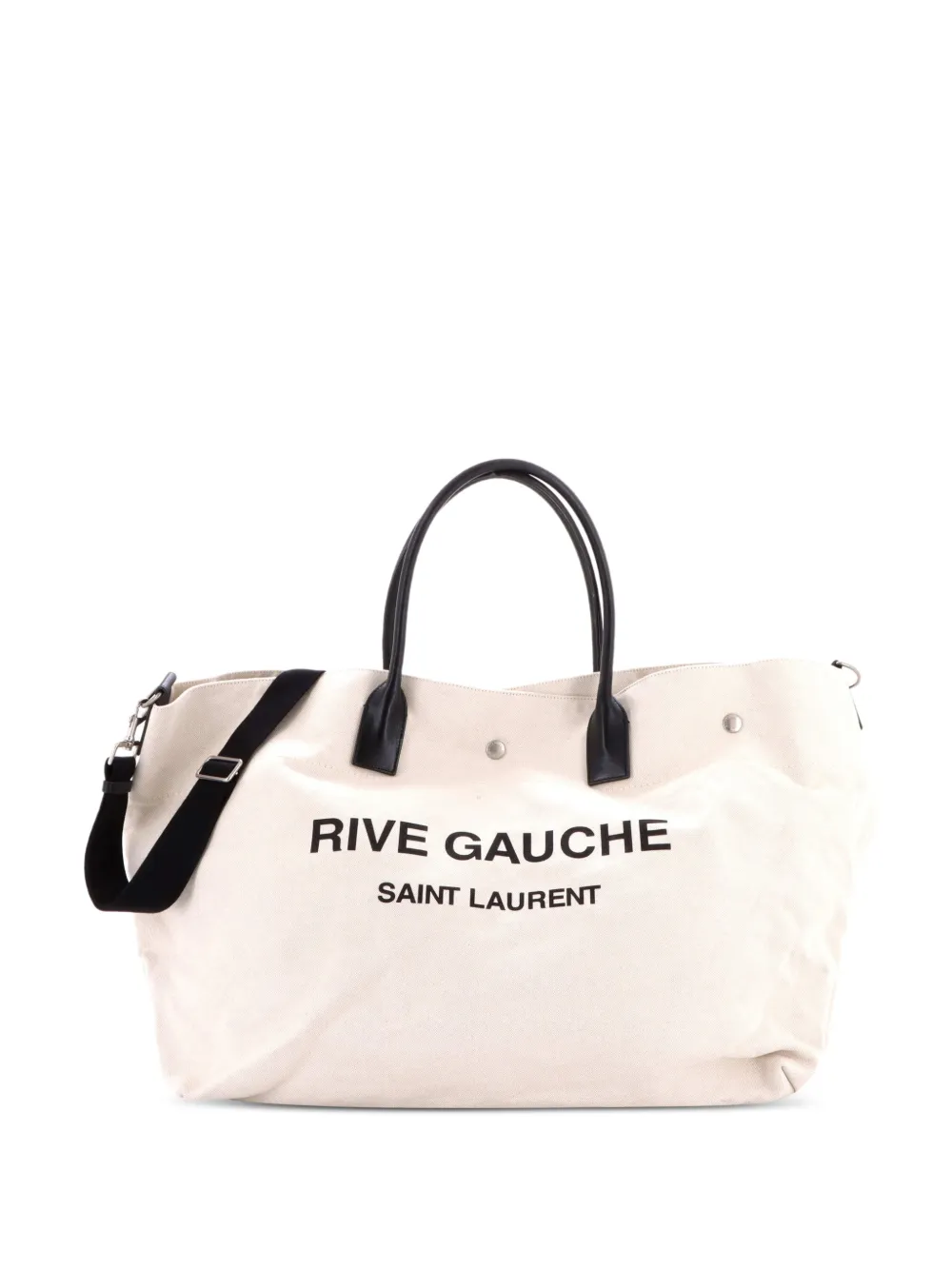 Saint Laurent Pre-Owned Rive Gauche Shopper Canvas Maxi tote bag - Neutrals