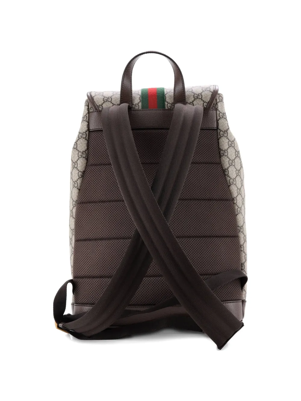  Gucci Pre-owned Petit Sac à Dos Ophidia En Toile Enduite Gg à Boucle - Marron 