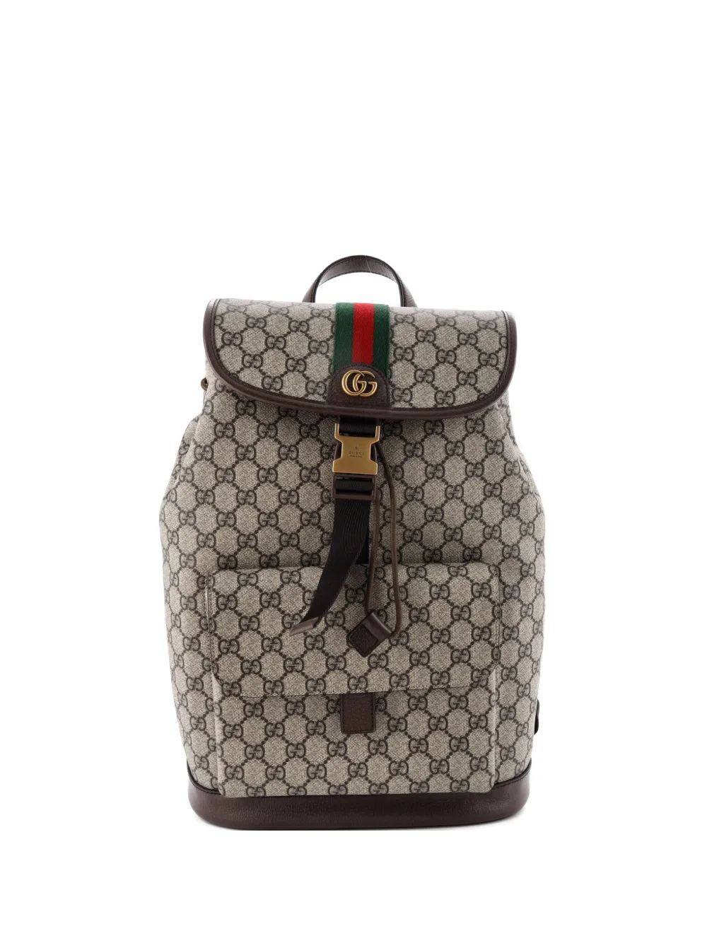Gucci Pre-Owned Ophidia Buckle GG Coated Canvas Small backpack - Marrone