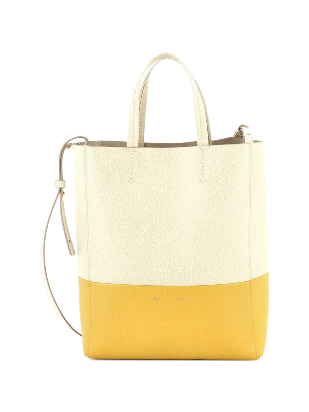 Celine Pre-Owned Vertical Bi-Cabas Tote Grained Calfskin Small shoulder bag - Toni neutri