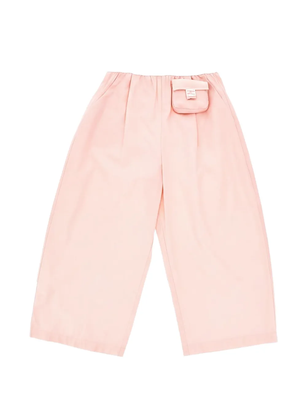 Fendi Kids Broek met logo-plakkaat Roze