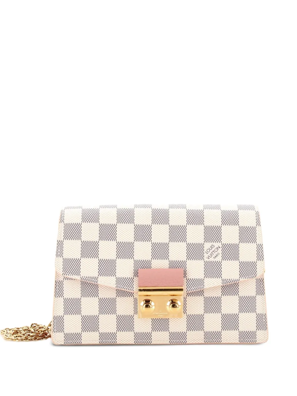 Louis Vuitton Pre-Owned Croisette Chain Wallet NM Damier crossbody bag - Bianco