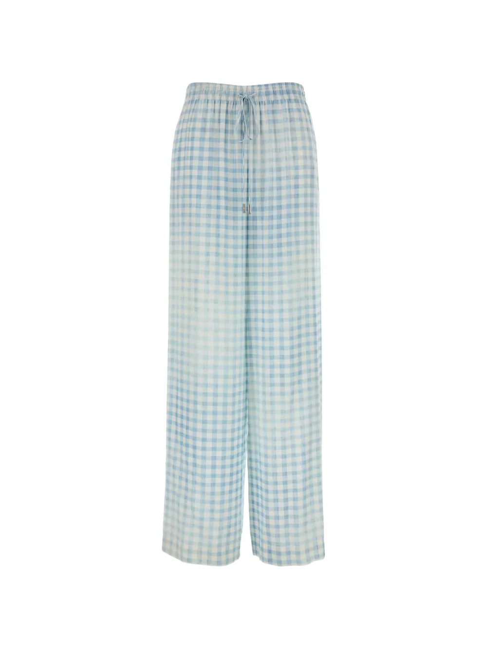 Ermanno Scervino drawstring check-pattern trousers - Blu
