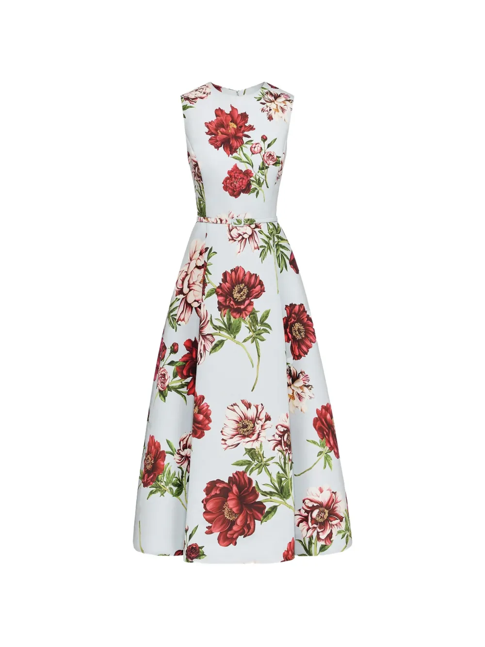 Oscar de la Renta floral faille maxi dress - Blu