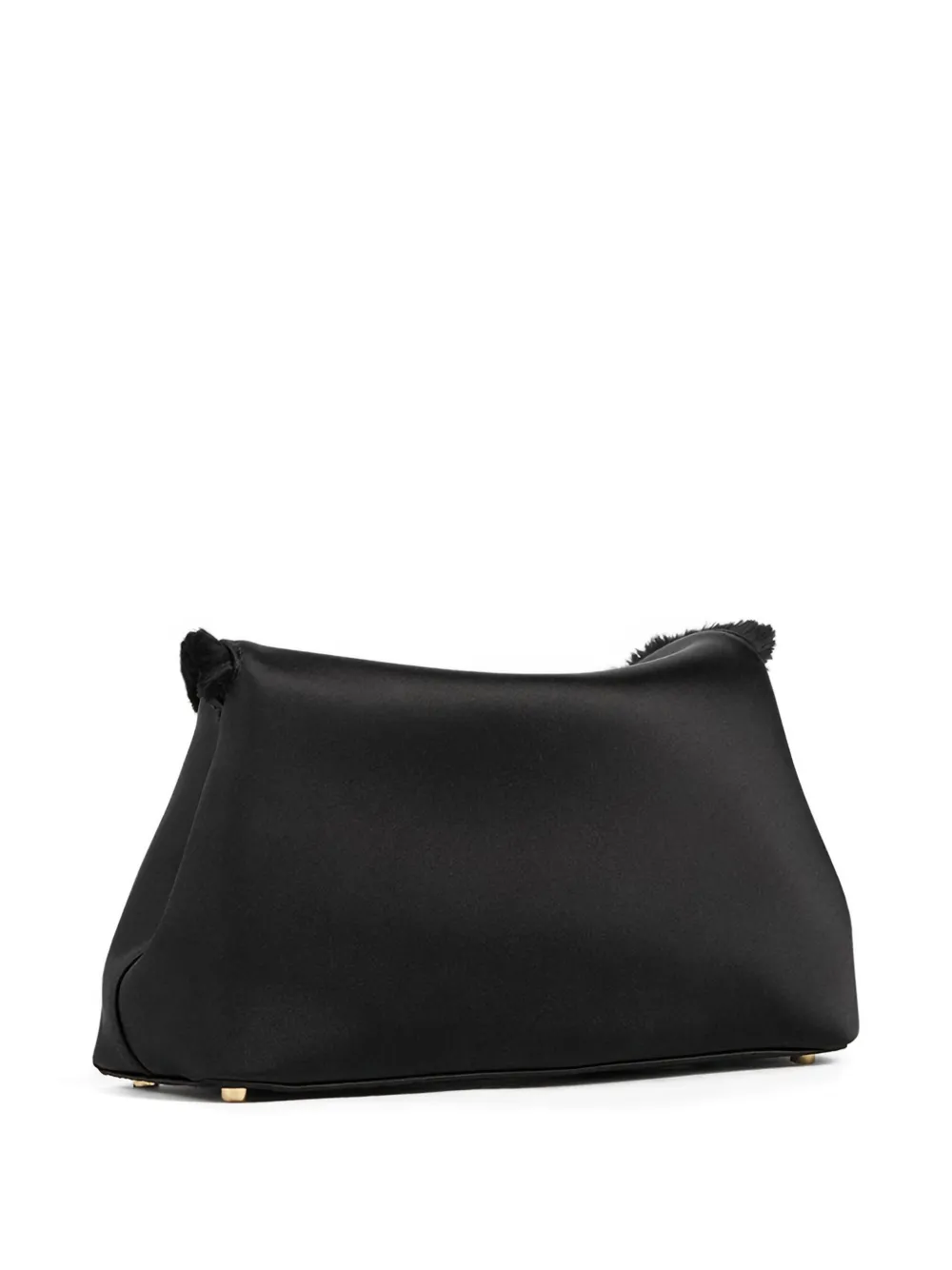  Toteme Mini T-lock Frayed Clutch Bag - Black 