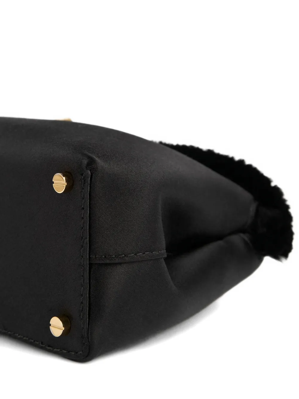 TOTEME Mini-clutch met T-slot en franje Zwart