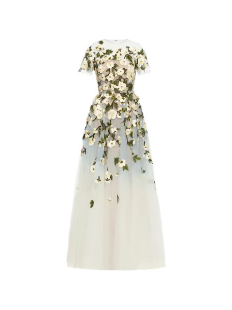 Oscar de la Renta floral maxi dress