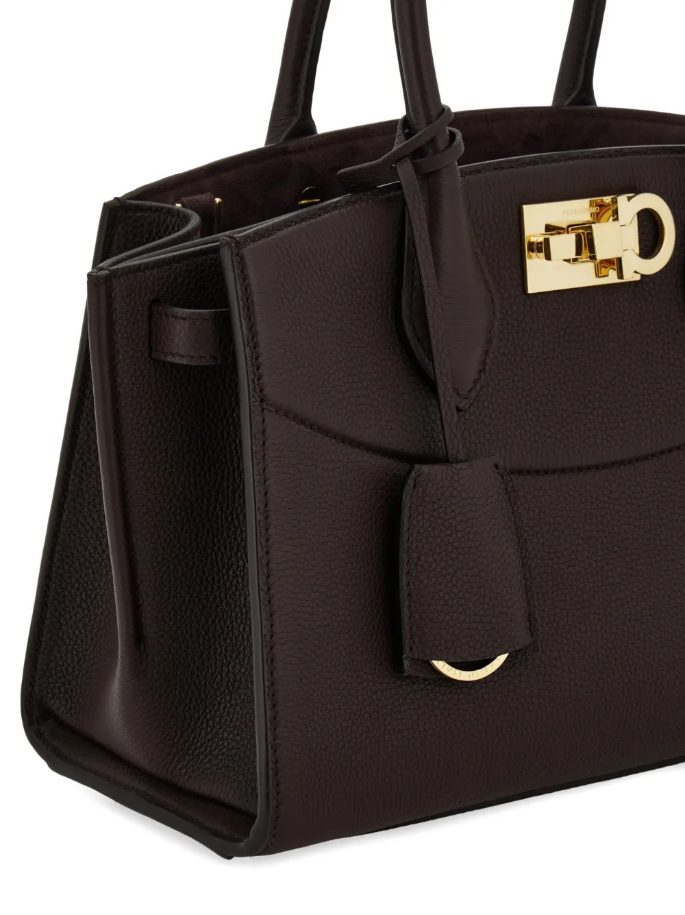 Ferragamo Medium Soft Studio schoudertas Bruin