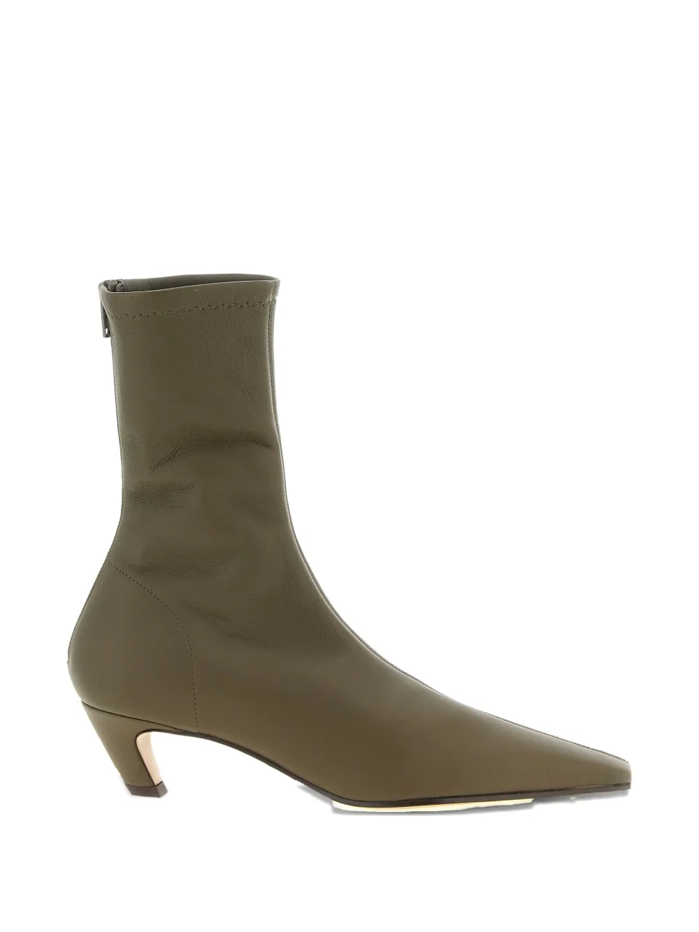 KHAITE square-toe ankle boots - Verde