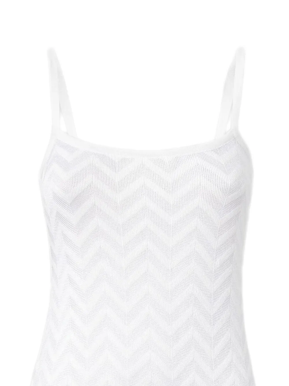 Missoni Mini-jurk met chevron-streep Wit
