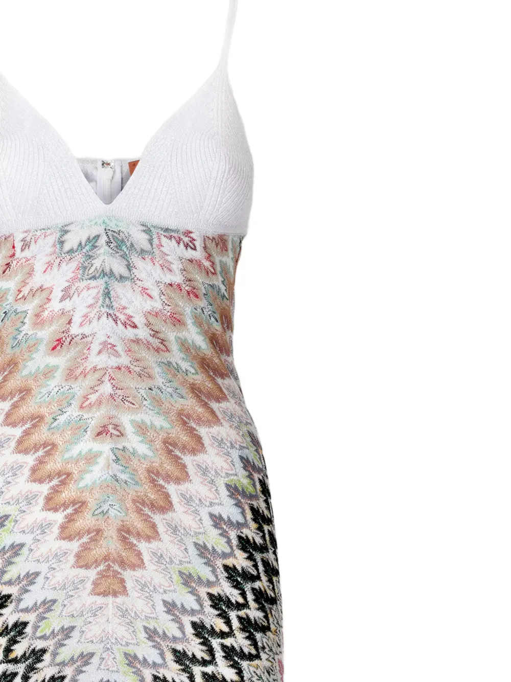  Missoni Sleeveless Patterned Midi Dress - White 