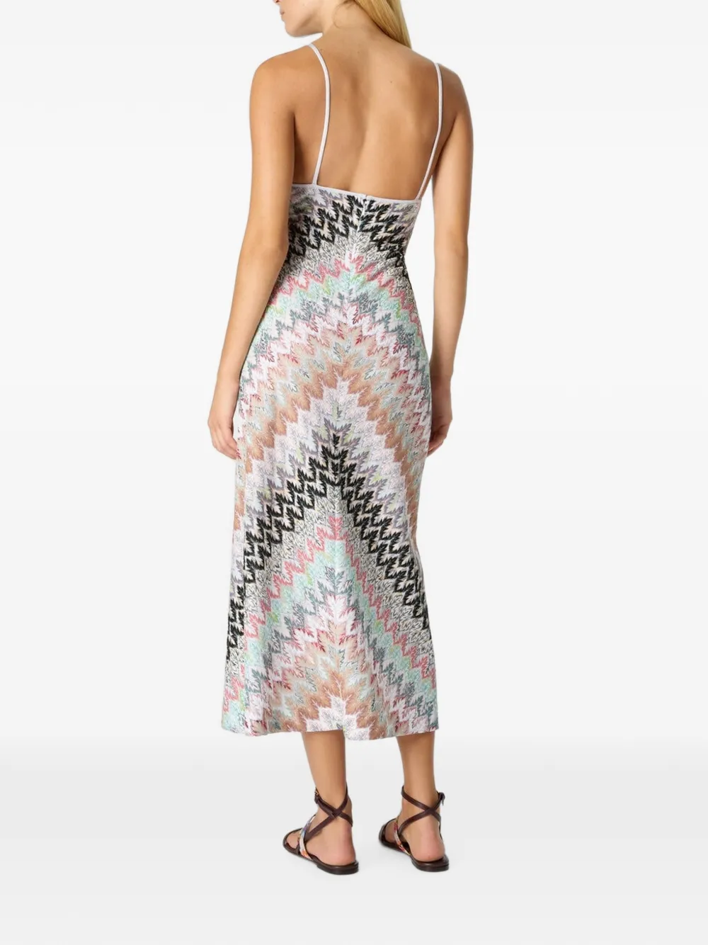Missoni Mouwloze jurk met patroon Wit