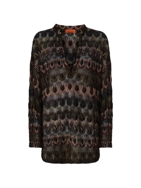 Missoni blusa texturizada con cuello en V