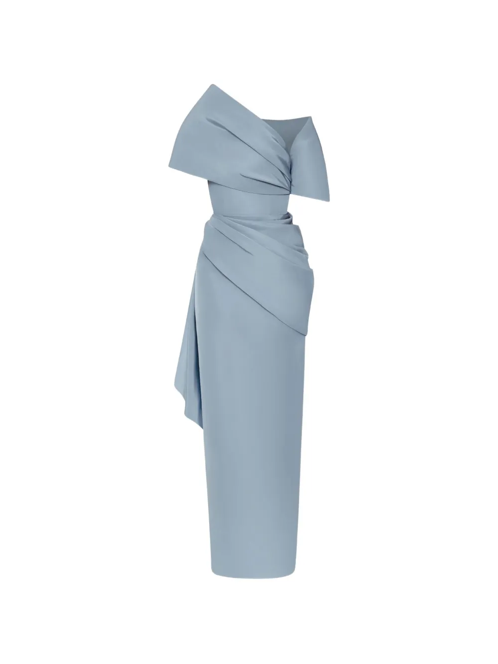 Oscar de la Renta draped faille gown - Blu