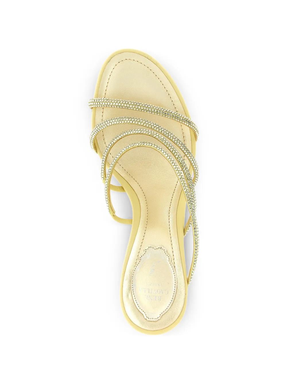 René Caovilla Erin sandalen met kristallen applicatie Goud
