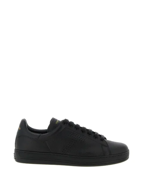 TOM FORD perforated-logo leather sneakers