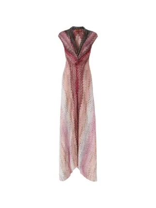 Missoni Twisted v-neck Dress | Pink | FARFETCH JO