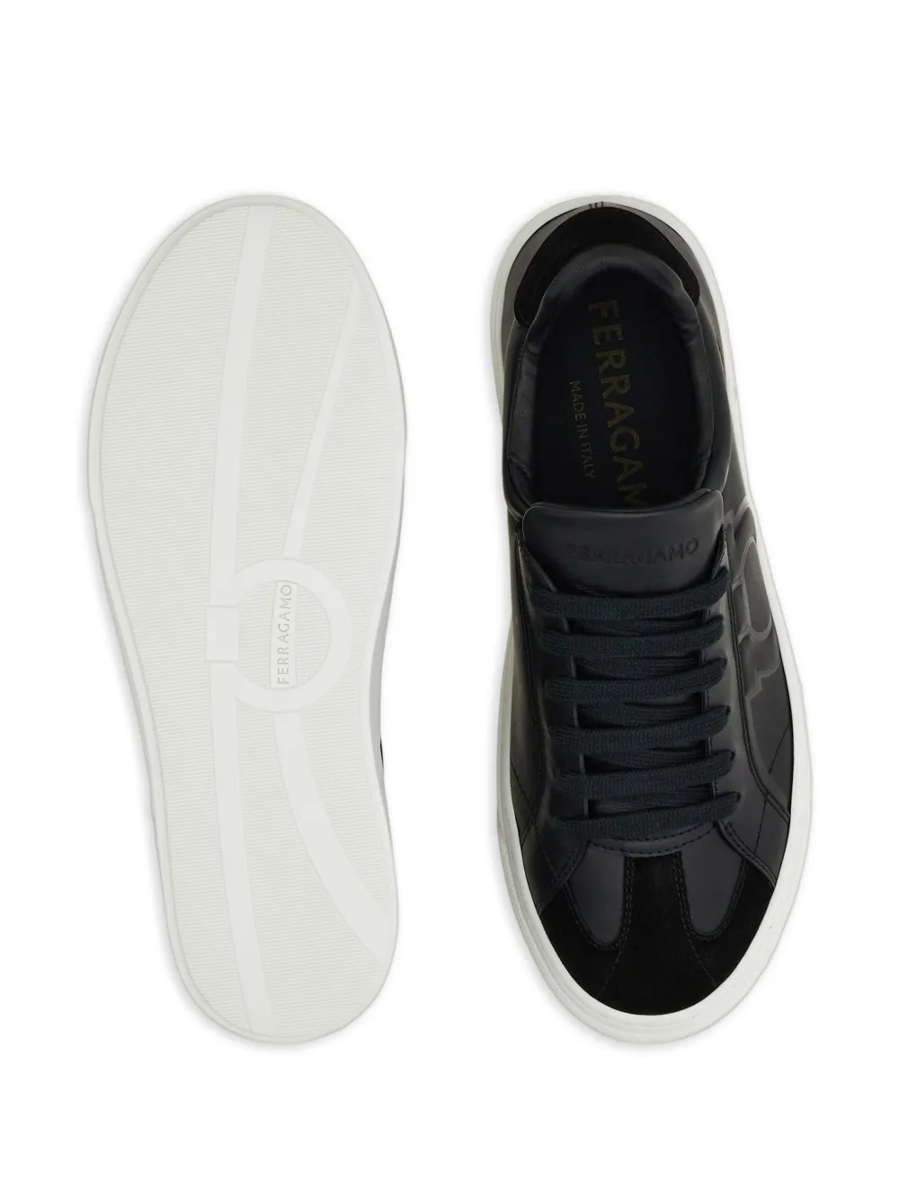 Ferragamo Sneakers met textuur Zwart