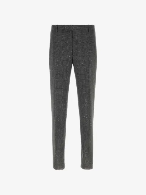 Alexander McQueen embroidered wool cigarette trousers