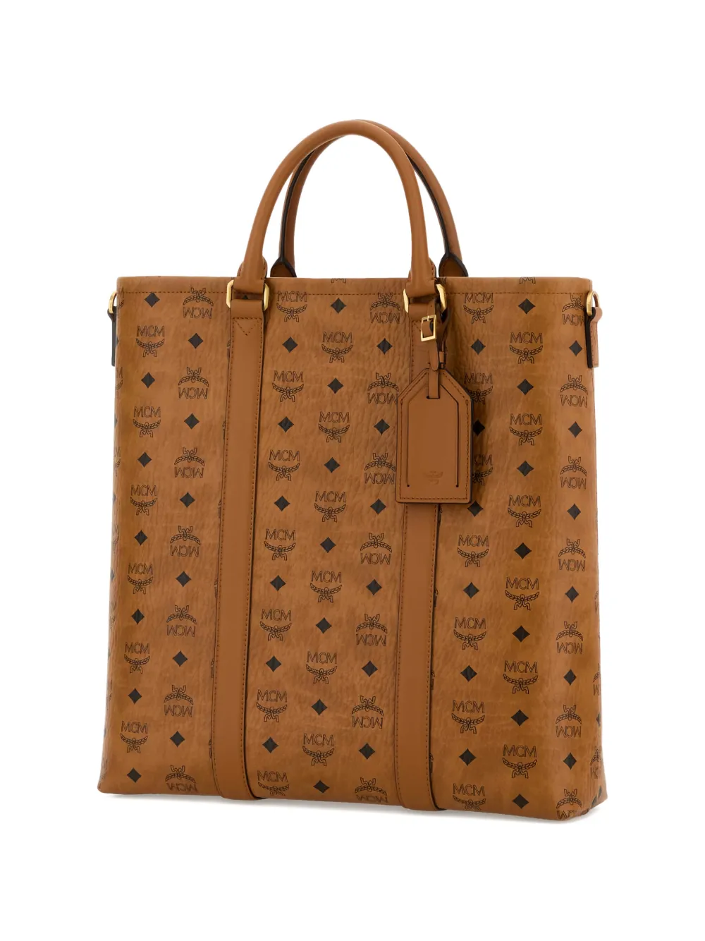 MCM Aren shopper met print Bruin