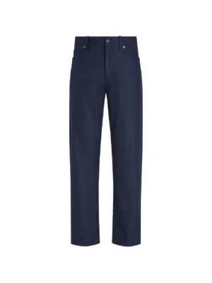 ブルネロクチネリ　ドローストリング入りトラウザーズ Brunello Cucinelli ドローストリング パンツ | ブルー | FARFETCH JP