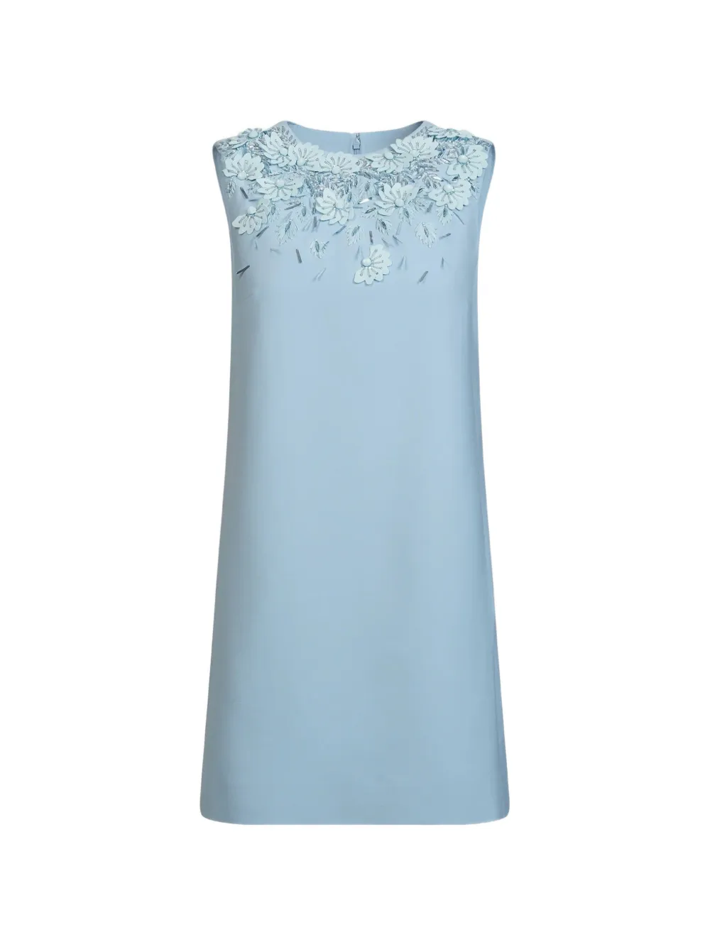 Oscar de la Renta peony sequin embroidered shift dress - Blu