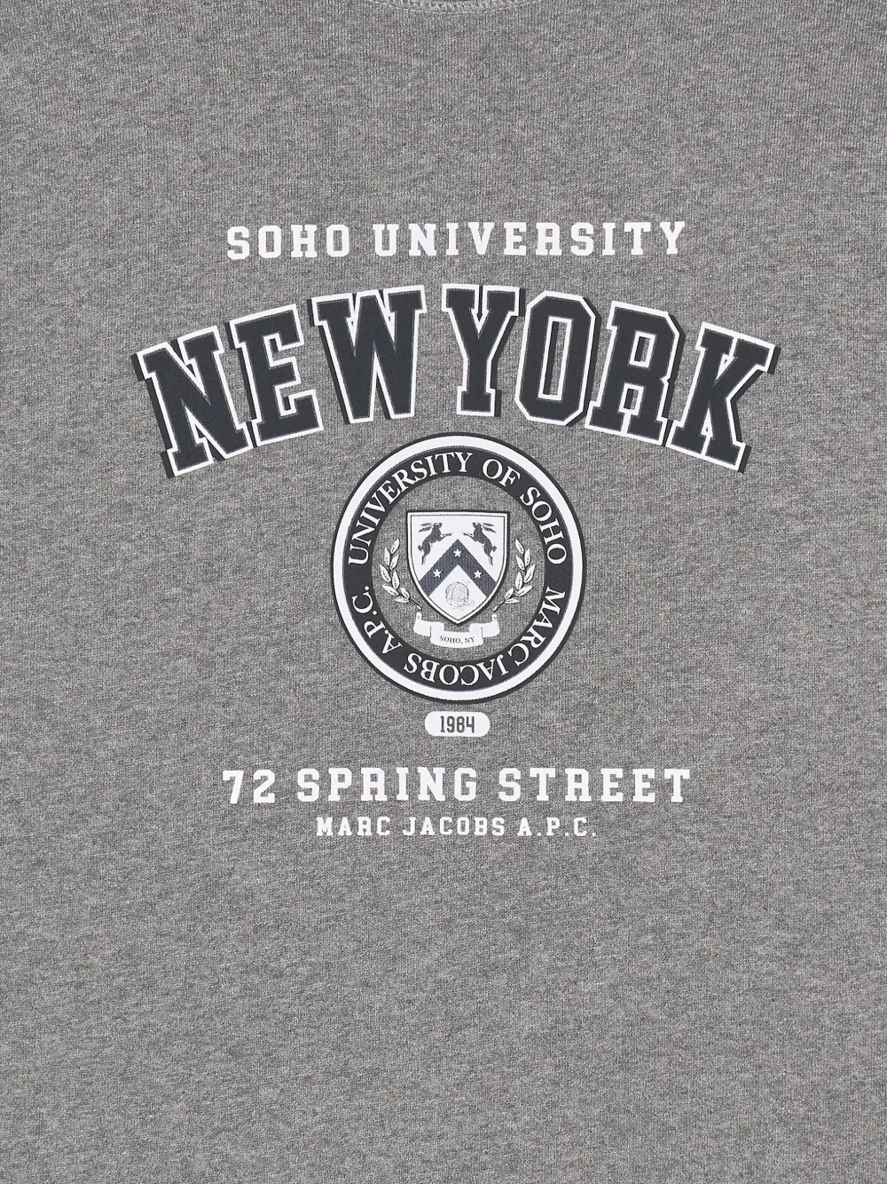  Marc Jacobs X The A.p.c. Shrunken Ny Crew-neck Sweatshirt - Grey 