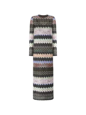 knee length dresses for ladies Missoni Metallic Pleated Midi Dress – Recess