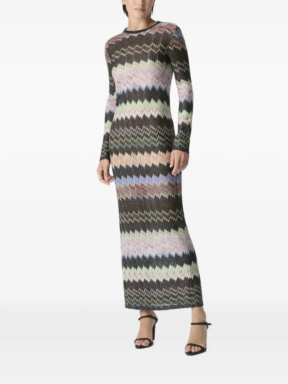 Missoni Jurk met zigzag-patroon Zwart