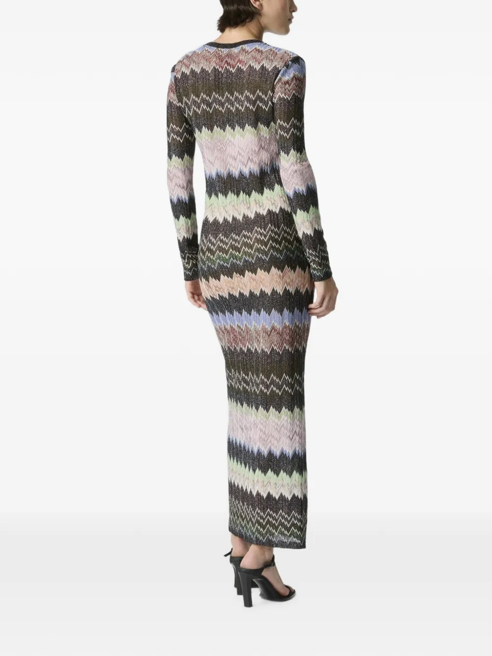 Missoni Jurk met zigzag-patroon Zwart